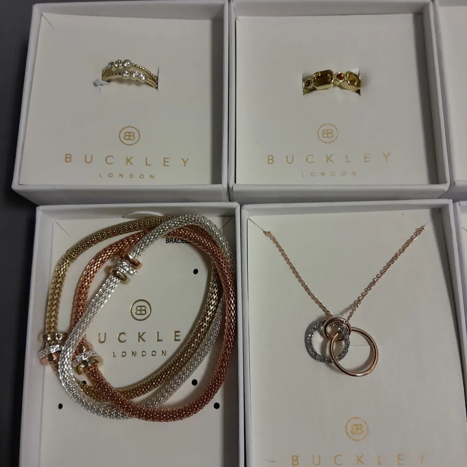 LOT OF 8 ASSORTED BOXED BUCKLEY LONDON JEWELLERY ITEMS