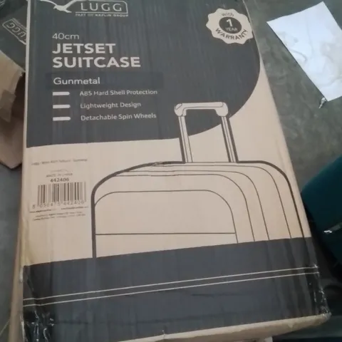 BOXED LUGG 40CM JETSET SUITCASE GUNMETAL 