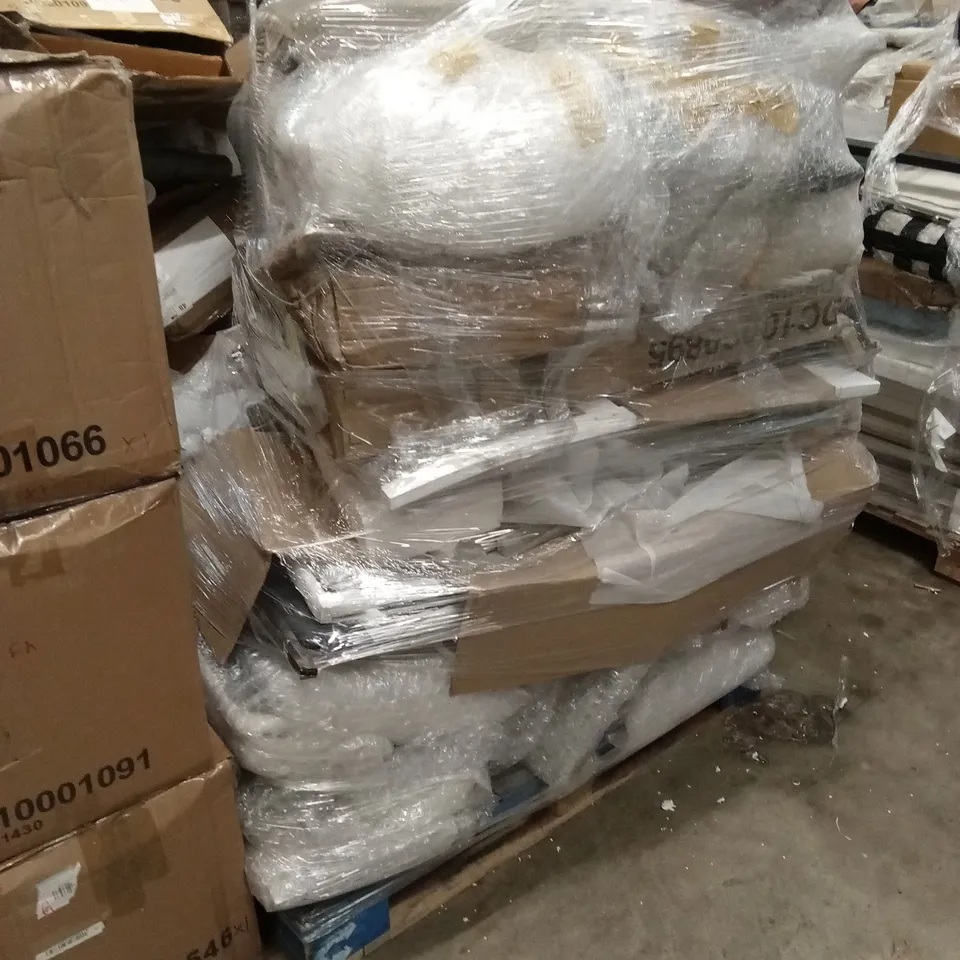 PALLET OF ASSORTED DESIGNER CHAIR PARTS AND PIECES 
