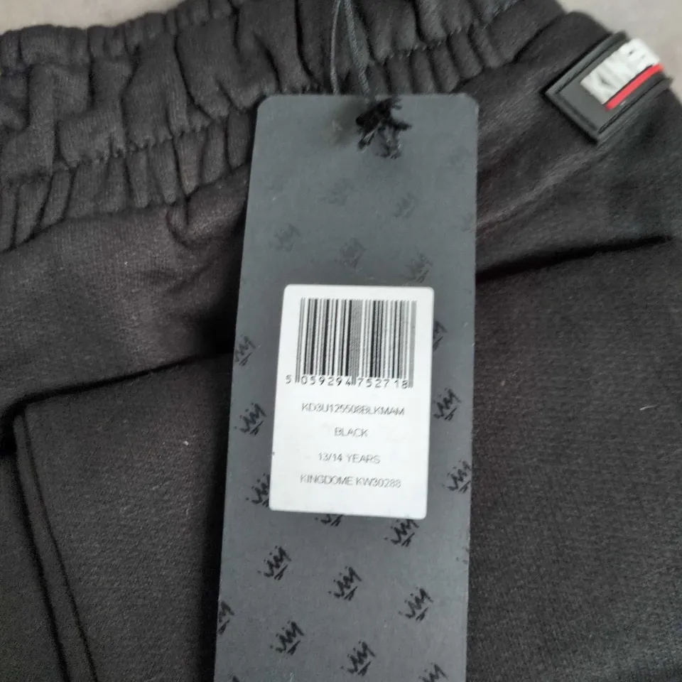 KINGS WILL DREAM KIDS' JOGGERS – BLACK, SIZE 13/14 YEARS