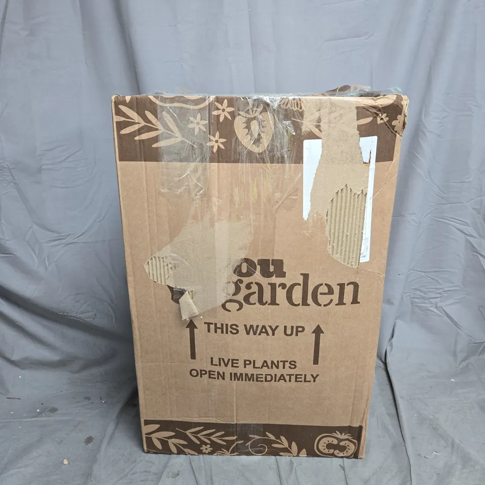 YOU GARDEN SOMERVILLE TALL PLANTER - PEBBLE WHITE (16")