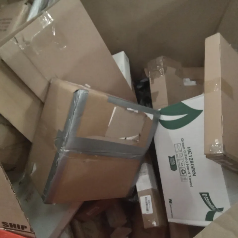 PALLET OF ASSORTED ITEMS INCLUDING CASA CHIC METAL WALL CLOCK, TRUNKI, TANZUOER ROLLER BLIND, LED BATTEN LIGHT, MANUAL DRAIN CLEANER, MEMORY FOAM WEDGE PILLOW