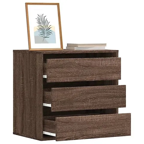 BOXED MALVERN 3 DRAWER CHEST - WALNUT EFFECT