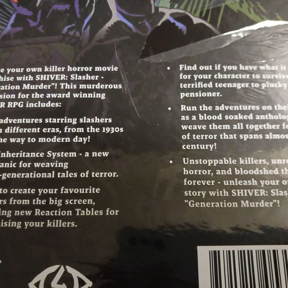 SEALED SHIVER SLASHER GENERATION MURDER