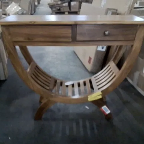 BOXED LUKATS 90CM SOLID WOOD CONSOLE TABLE 