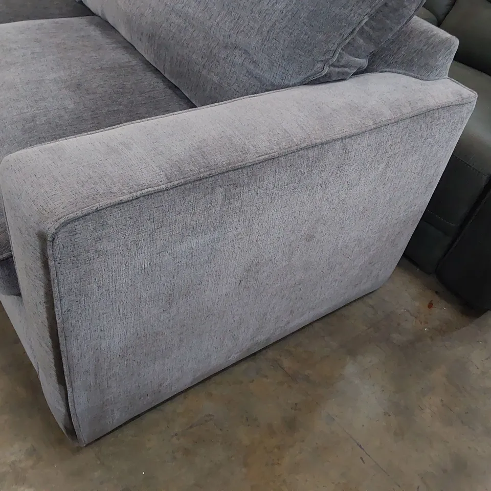 DESIGNER FIVE SEATER SOFA GREY FABRIC ( 2 SECTIONS )