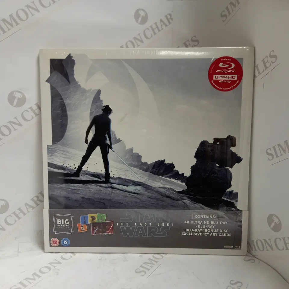 STAR WARS THE LAST JEDI BIG SLEEVE EDITION 4K ULTRA HD BLU-RAY WITH BONUS DISC & ART CARDS