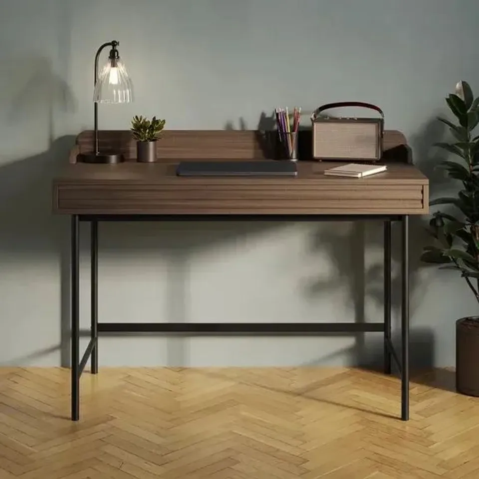 BOXED BRYANT LIFT-UP STORAGE DESK - WALNUT EFFECT (1 BOX)