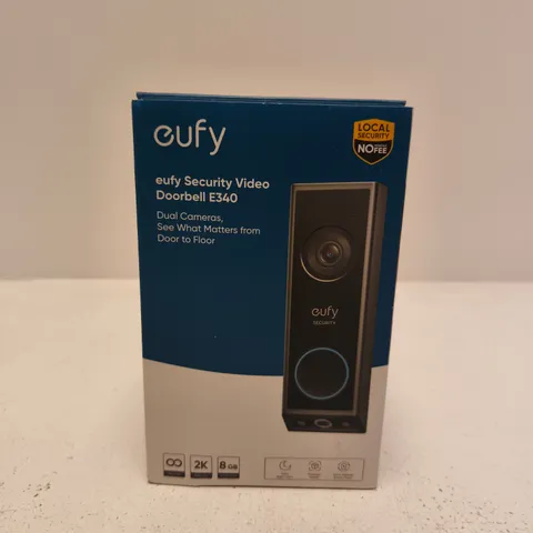 BOXED EUFY SECURITY VIDEO DOORBELL E340