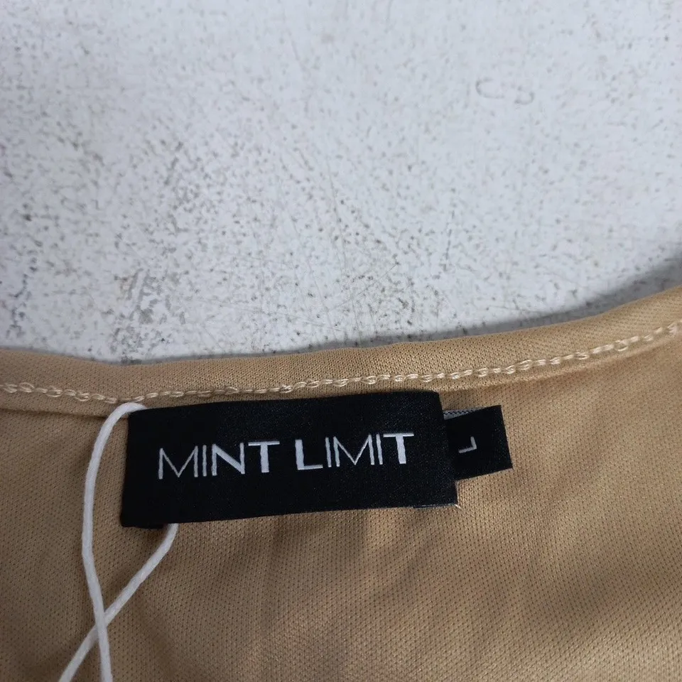 MINT LIMIT WOMEN’S SEQUIN V-NECK TOP – GOLD SIZE L