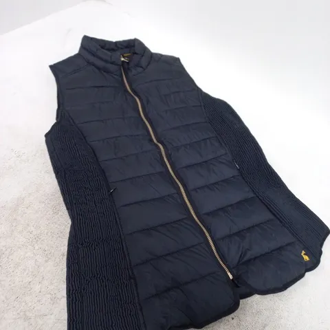 JOULES NAVY QUILTED JACKET WITH KNIT SLEEVES – UK 10 (EU 38) (JONES)