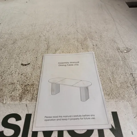 DINING TABLE (T5) β FLAT-PACK WITH ASSEMBLY MANUAL WALNUT
