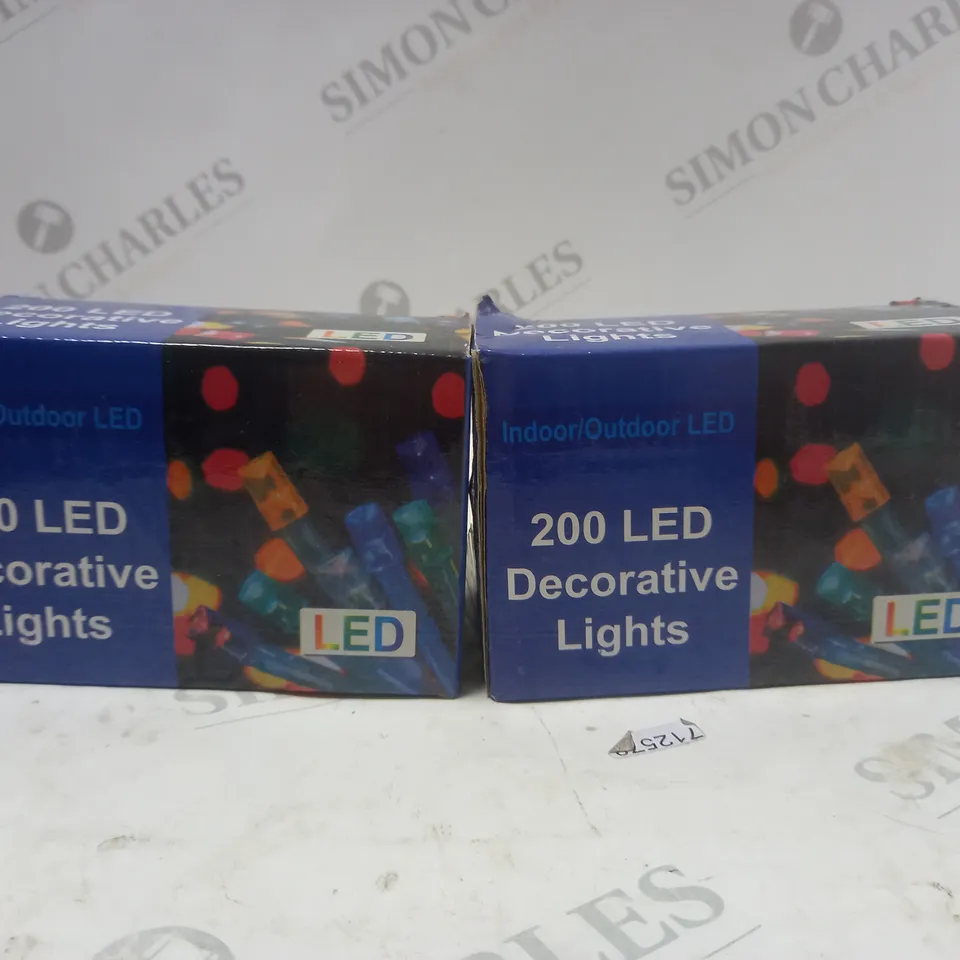 BOX OF APPROXIMATELY 20 200 LED DECORATIVE LIGHTS