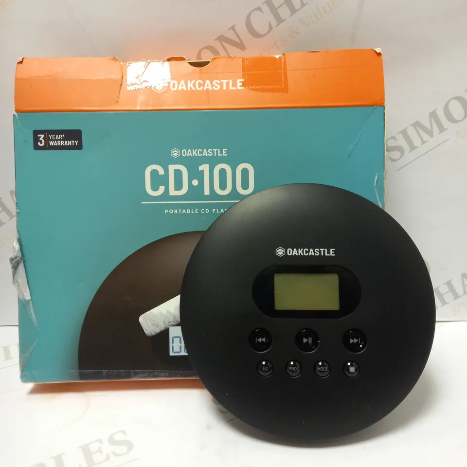 OAKCASTLE CD100 PERSONAL RETRO PORTABLE CD PLAYER
