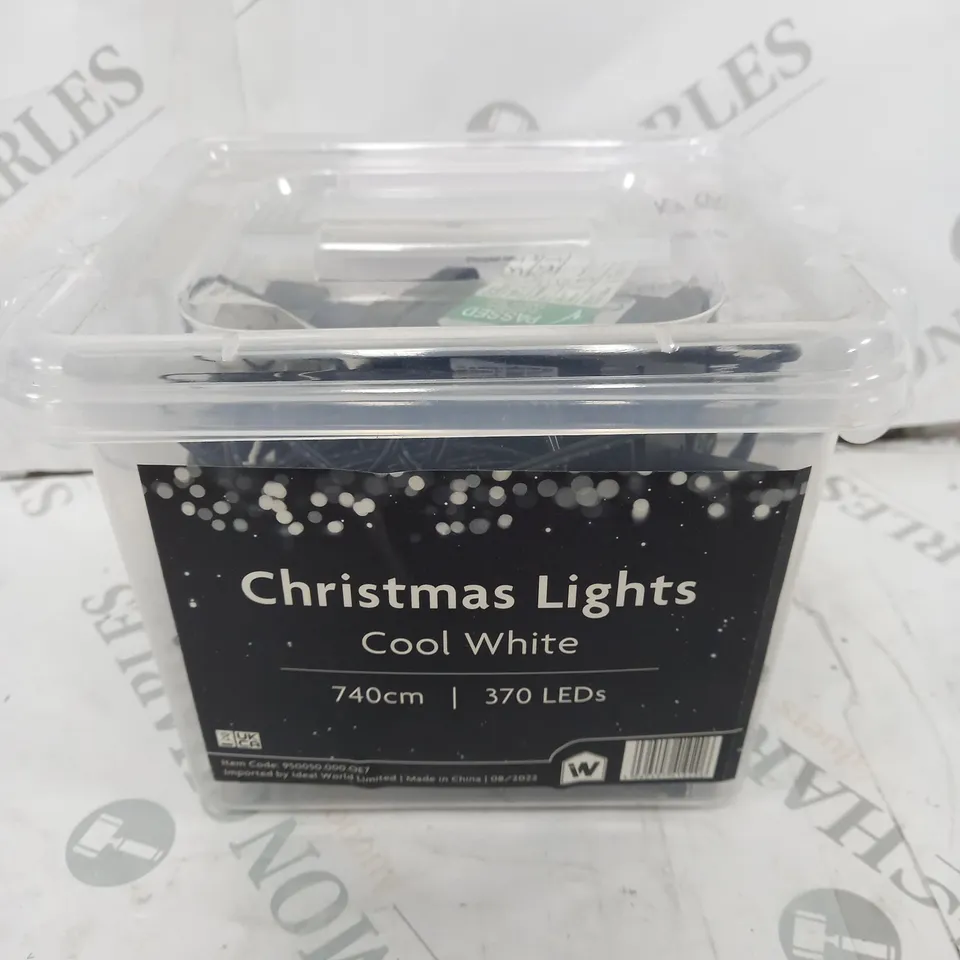 BOXED LED COOL WHITE CHRISTMAS LIGHTS - 740CM