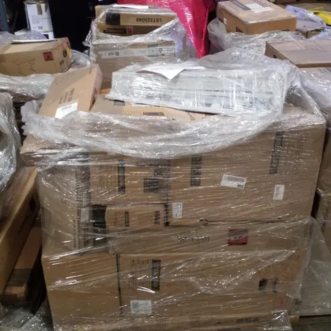 PALLET CONTAINING ASSORTED PRODUCTS INCLUDING BATHROOM CORNER SHELF, END TABLE & FILE CABINET