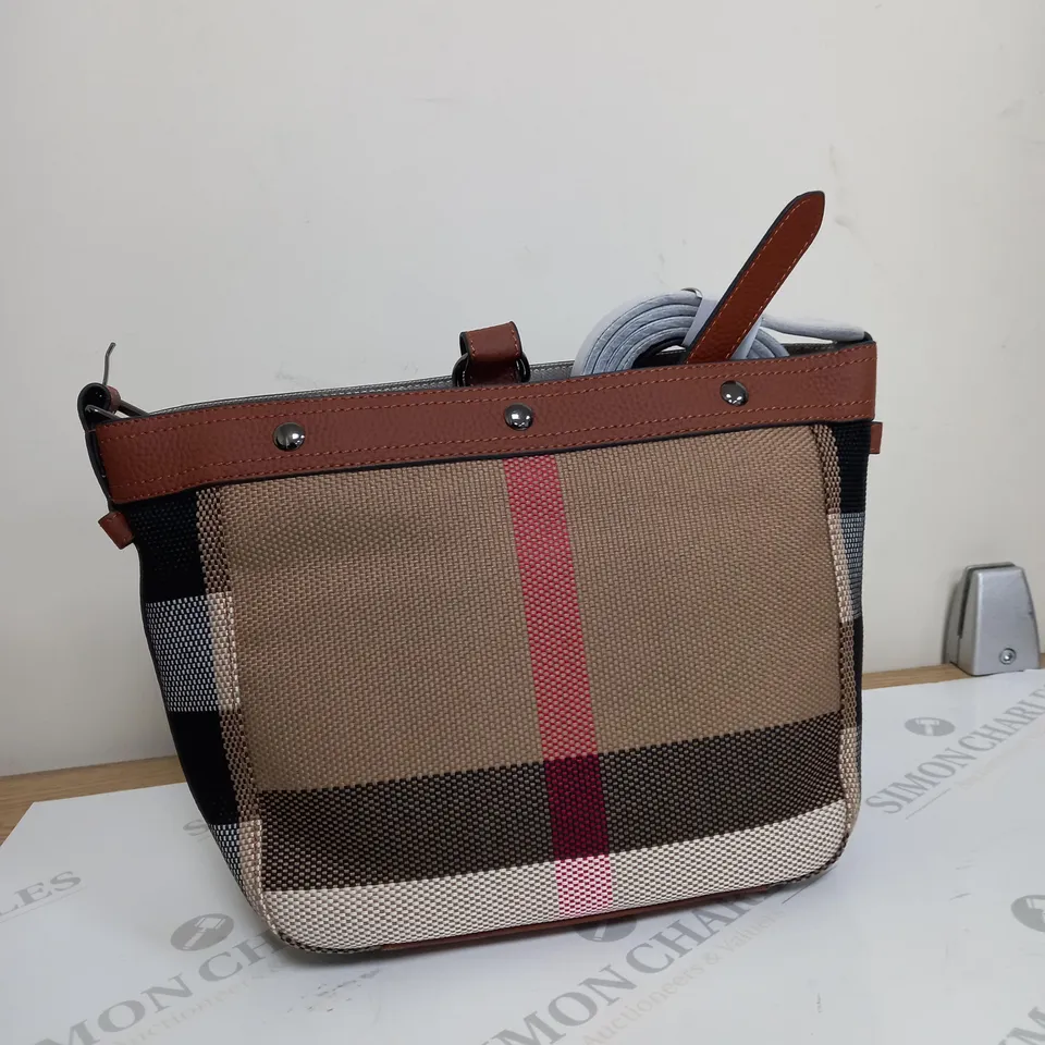 MULTI COLOURED STRAPPED HANDBAG 