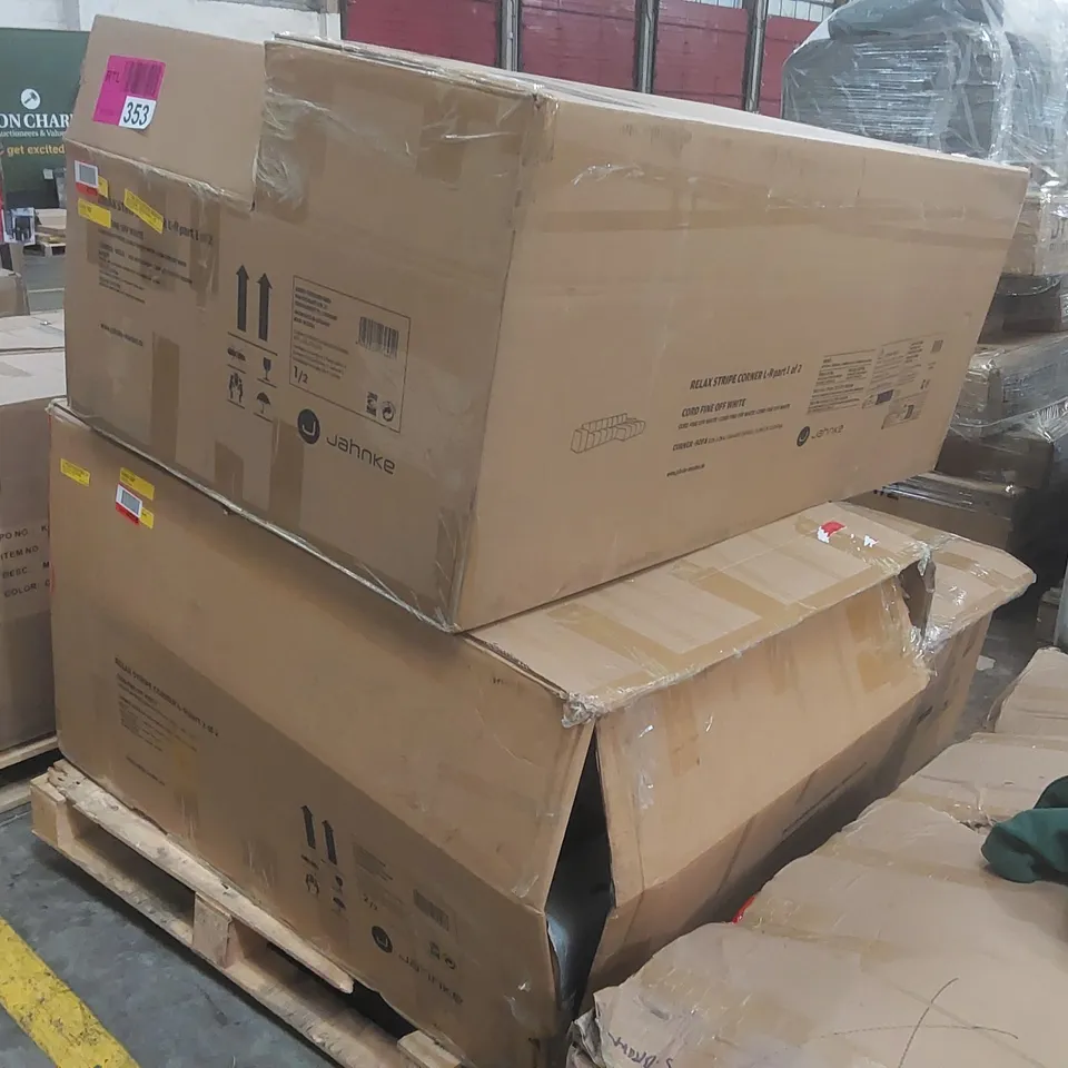 BOXED QUALITY DESIGNER CHAREE 5 SEATER CORNER SECTIONAL - CORD FINE OFF WHITE