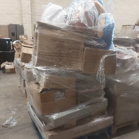 PALLET OF ASSORTED E-COMMERCE GOODS AND PRODUCTS TO INCLUDE: WOODY PLUSH CHAIR, BLUEY PLUSH SOFA, JETSET TRAVEL SUITCASE, BAMBOO SHOE RACK ECT