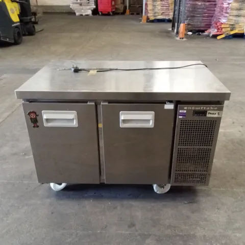 SNOWFLAKE COMMERCIAL STAINLESS STEEL 2 DOOR PREP FRIDGE