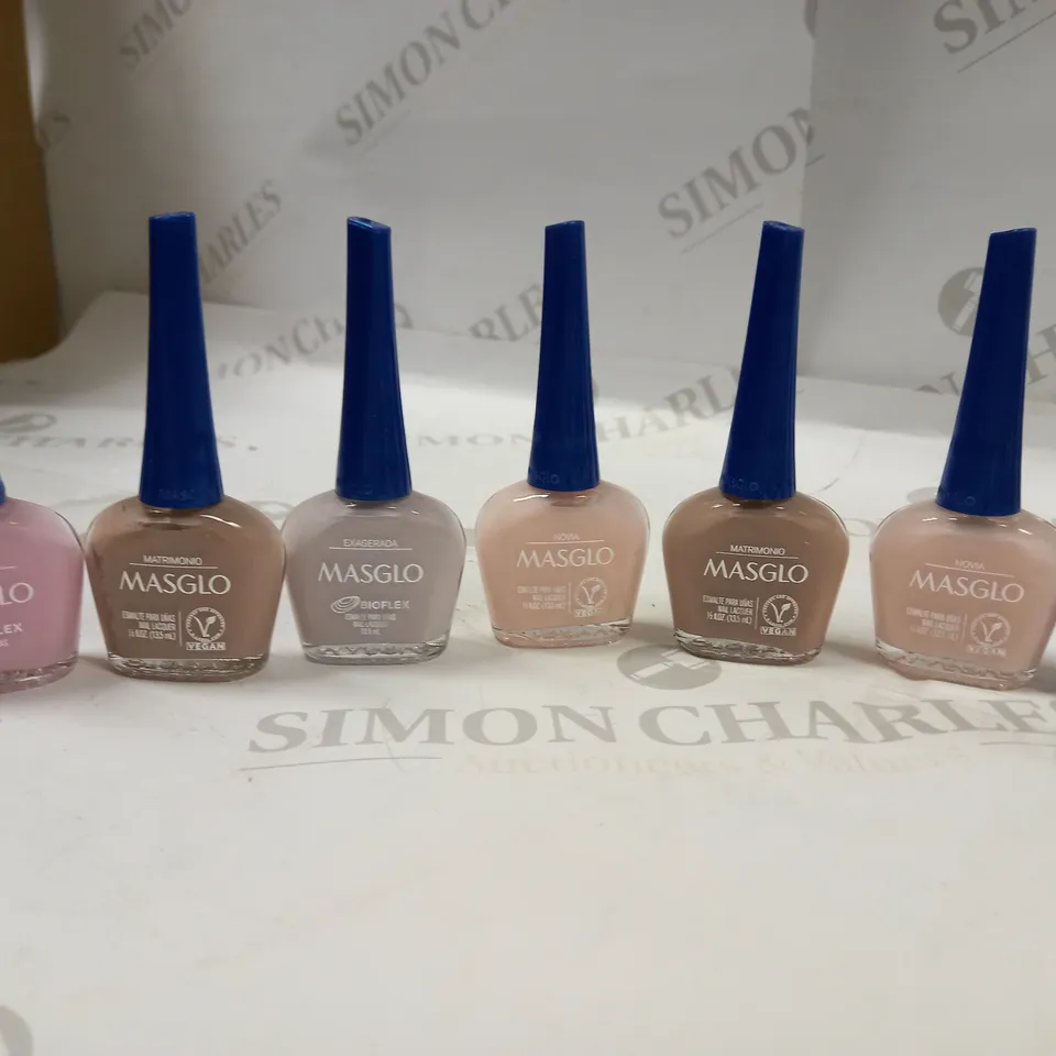 MASGLO BIOFLEX NAIL POLISH LACQUER COLLECTION APPROX. 20 ITEMS 