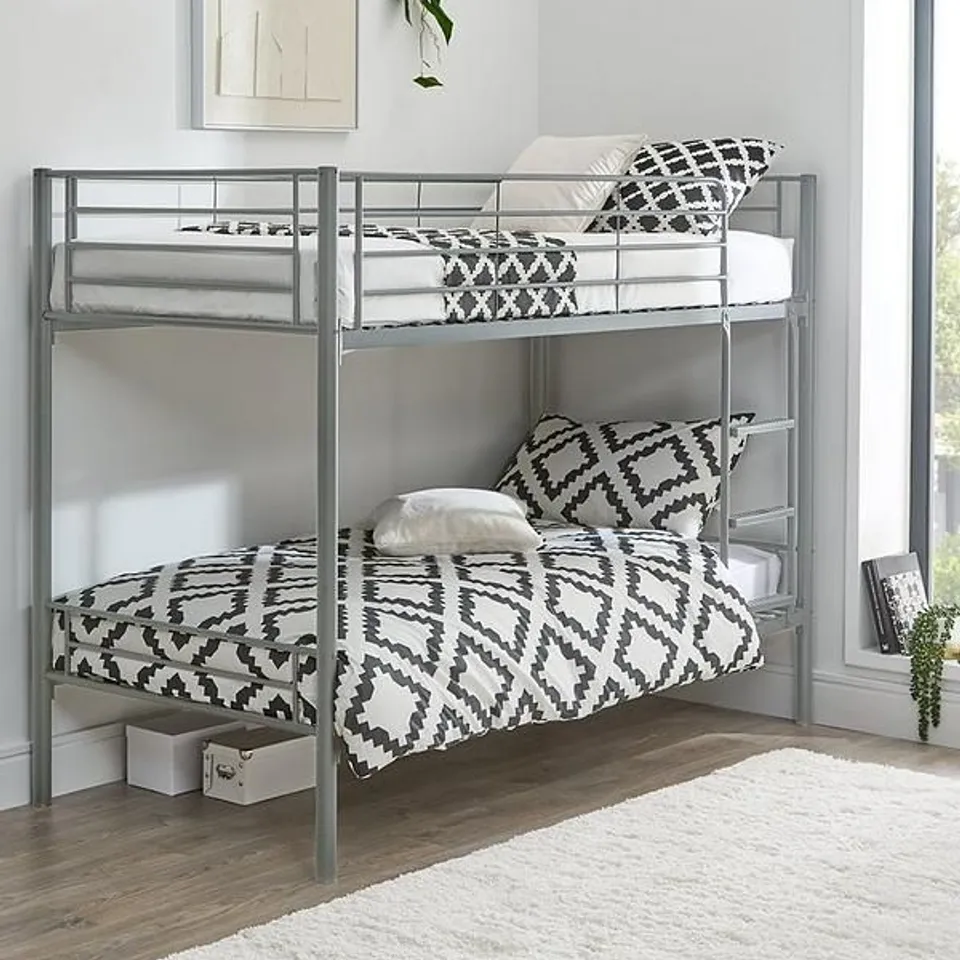 BOXED DOMINO BLACK METAL BUNK BED FRAME (1 BOX) RRP £129