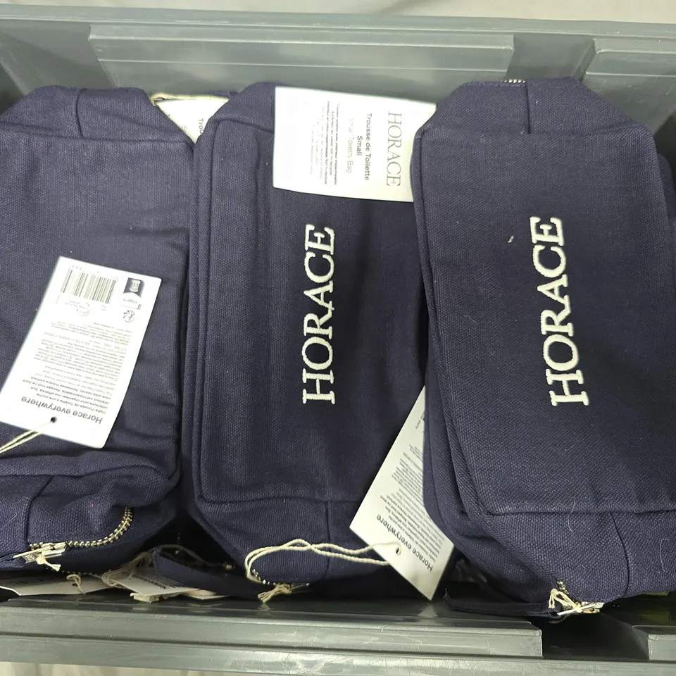 APPROXIMATELY 20 HORACE SMALL TOILETRY BAGS IN NAVY