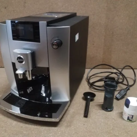 BOXED JURA E6 15467 BEAN TO CUP COFFEE MACHINE - BLACK / PLATINUM