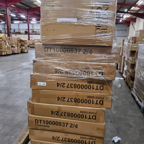 PALLET OF ASSORTED BOXED DINING FURNITURE PARTS, INCLUDING 7 × DT837 BOX 2, 1 × DT838 BOX 2 & 2 × DT528 BOX 2.