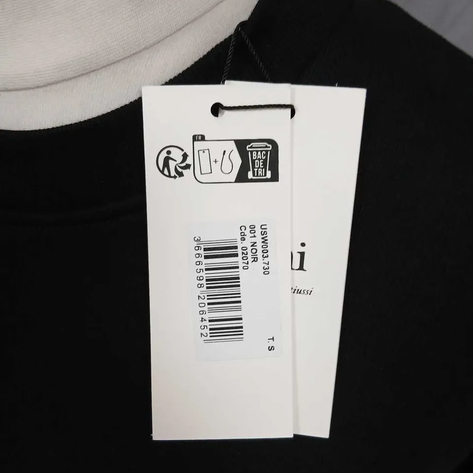 AMI ALEXANDRE MATTIUSSI PARIS BLACK SWEATSHIRT – WITH CHEST LOGO SIZE M