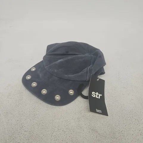 STR TEEN NAVY CAP WITH STUDDED BRIM