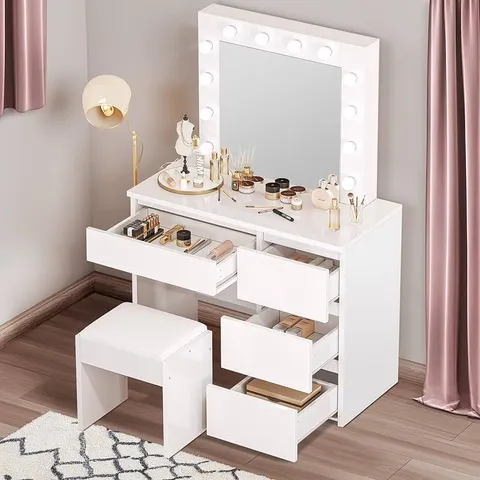 BOXED 80cm W DRESSING TABLE WITH MIRROR (1 BOX)