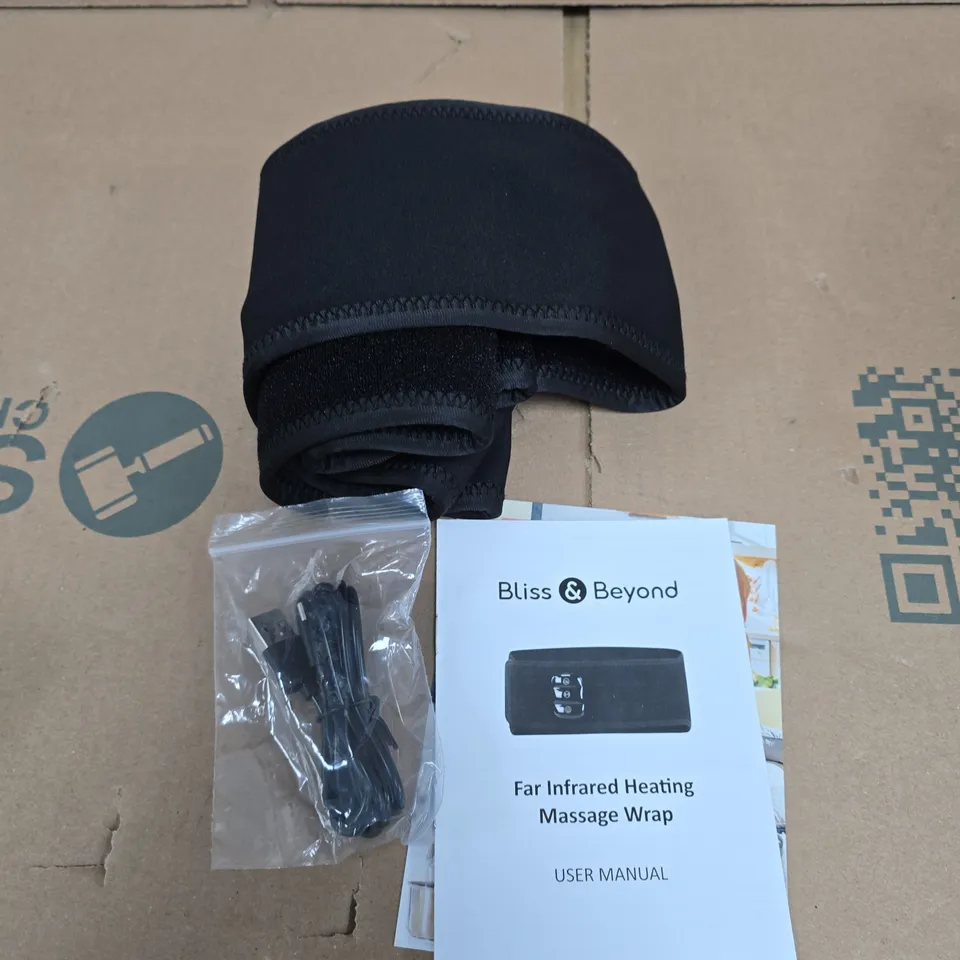 BLISS & BEYOND FAR INFRARED HEATING MASSAGE WRAP – BLACK