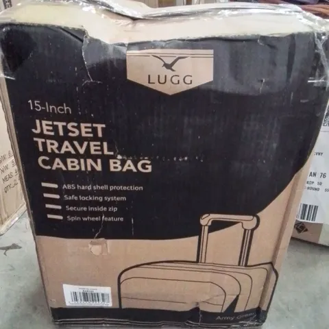 BOXED LUGG JETSET 15" TRAVEL CABIN SUITCASE -ARMY GREEN-