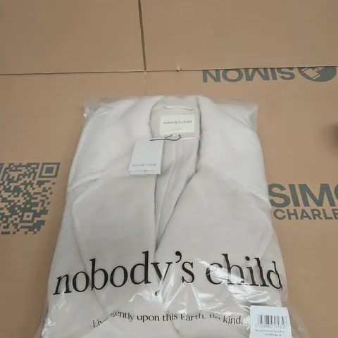 NOBODY'S CHILD WHITE BRUSHED WOOL BLEND KNITWEAR – SIZE M