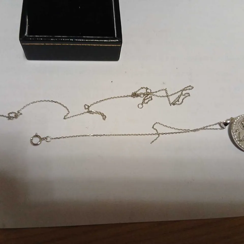 OUTLET 0.38CT DIAMOND ZODIAC PENDANT NECKLACE 9CT GOLD 