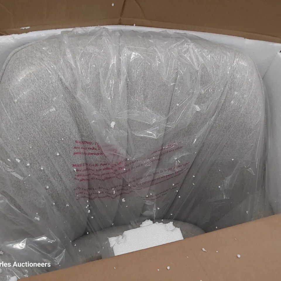 BOXED DESIGNER NOAH UPHOLSTERED ROCKING CHAIR PEBBLE GREY