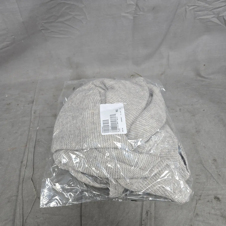 RUTH LANGSFORD CABLE DESIGN JUMPER LIGHT GREY SMALL