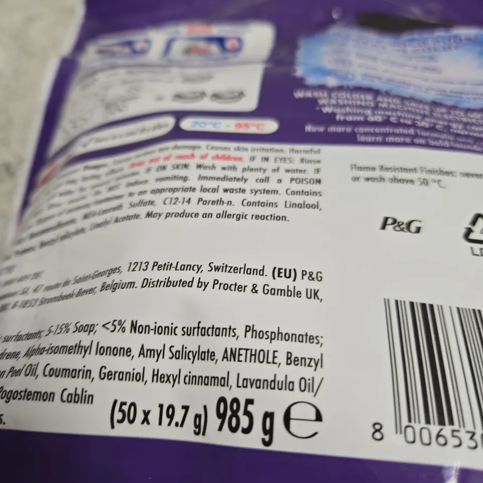 BOLD LAUNDRY DETERGENT – LAVENDER & CAMOMILE, 985 G (50 WASHES)