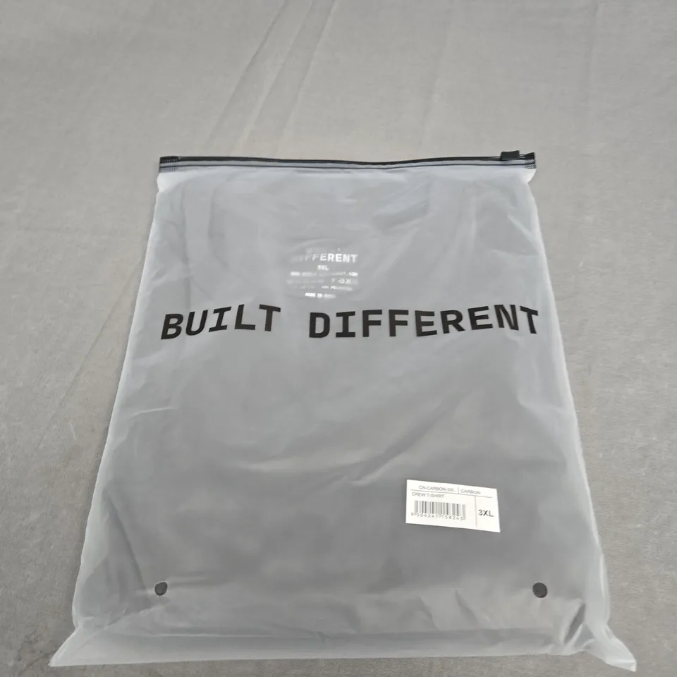 BAGGED BUILT DIFFERENT CARBON CREW T-SHIRT SIZE 3XL