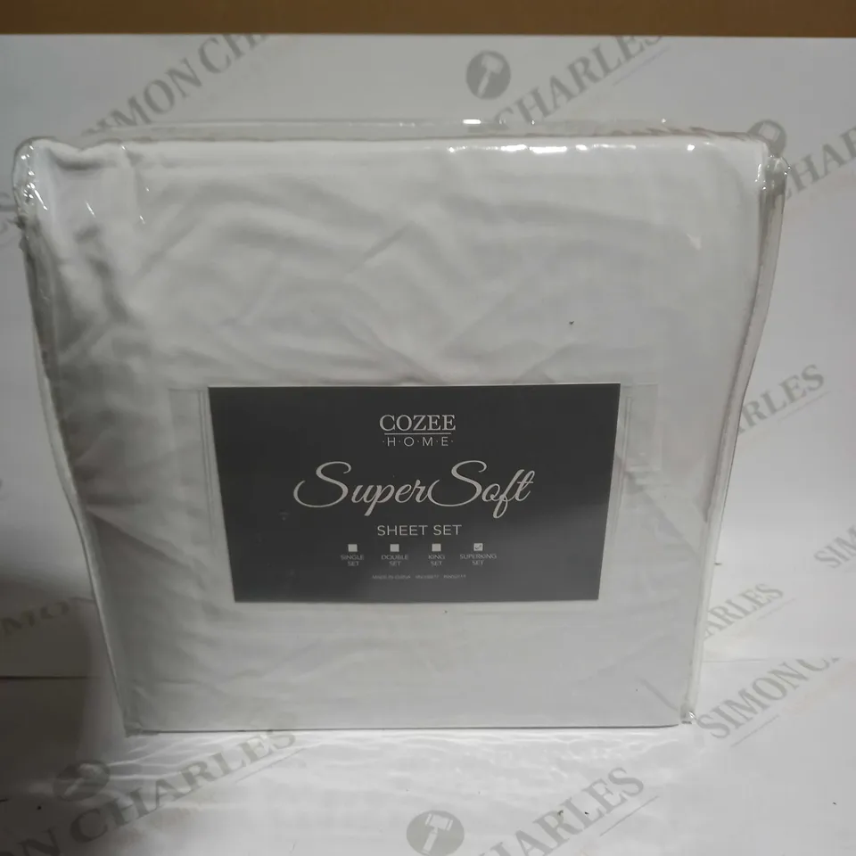 COZEE HOME SUPERSOFT SHEET SET - SUPERKING