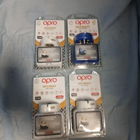 OPRO GOLD BRACES MOUTH GUARDS β PACK OF 4