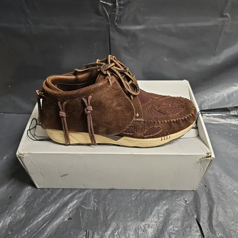 VISVIM FBT PRIME RUNNER SHOES – DARK BROWN SUEDE, UK 9.5 (US 10.5)