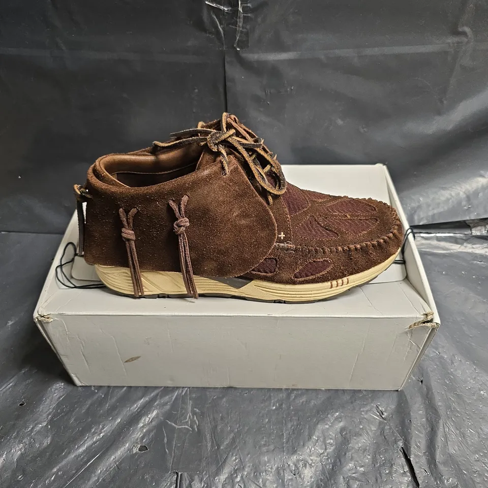 VISVIM FBT PRIME RUNNER SHOES – DARK BROWN SUEDE, UK 9.5 (US 10.5)