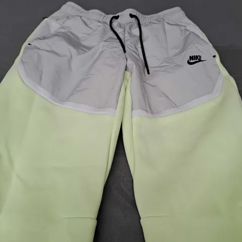 NIKE TRACK SUIT PANTS ON LIME & GREY - XS