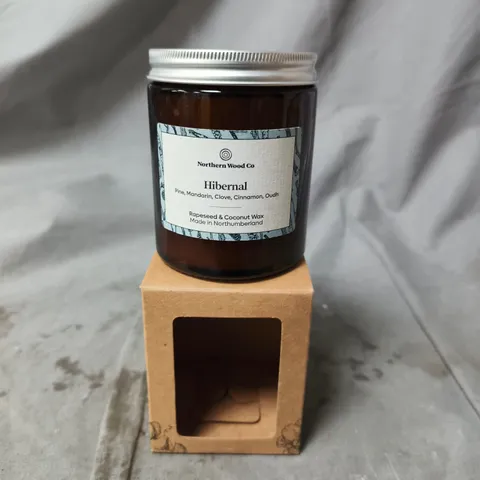 NORTHERN WOOD CO HIBERNAL CANDLE – AMBER JAR WITH LID