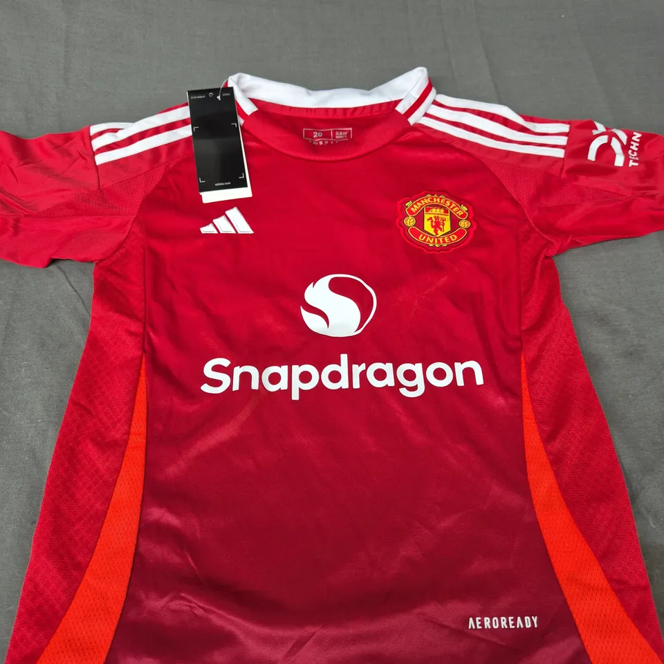 MANCHESTER UNITED FC HOME JERSEY - GARNACHO 17 - SIZE 20 - KIDS