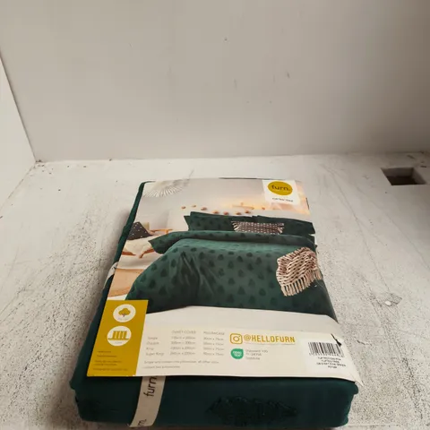 DUVET COVER SET – TUFTED TREE GREEN - DOUBLE