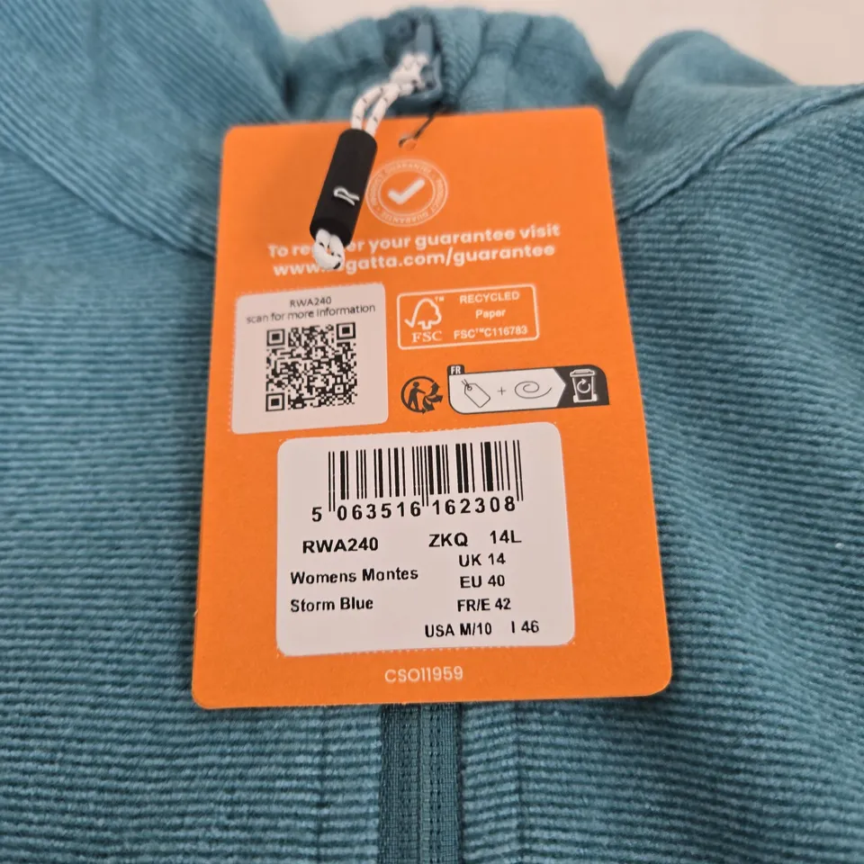 REGATTA WOMEN'S MONTES STORM BLUE FLEECE JACKET – UK 14 (EU 40, FR/E 42)