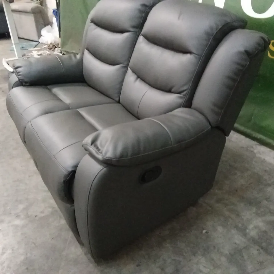 ROTHBURY LUXURY FAUX LEATHER HIGH BACK 2 SEATER MANUAL RECLINER SOFA RRP £629